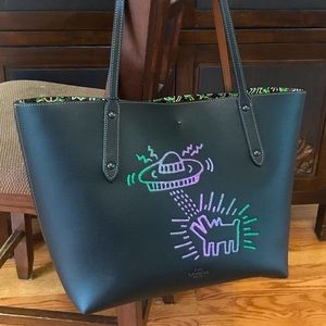 NWT Coach Keith Haring UFO Dog Tote Bag